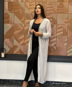 Alternative view of Kimono en mousseline " Blanc cassé   "