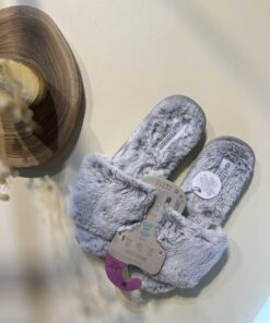 Pantoufle ouverte fourrure " GRIS " - Primark -