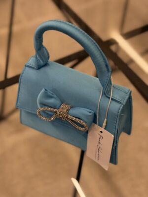 Sac bleu en satin - Paula Echevarría X Primark