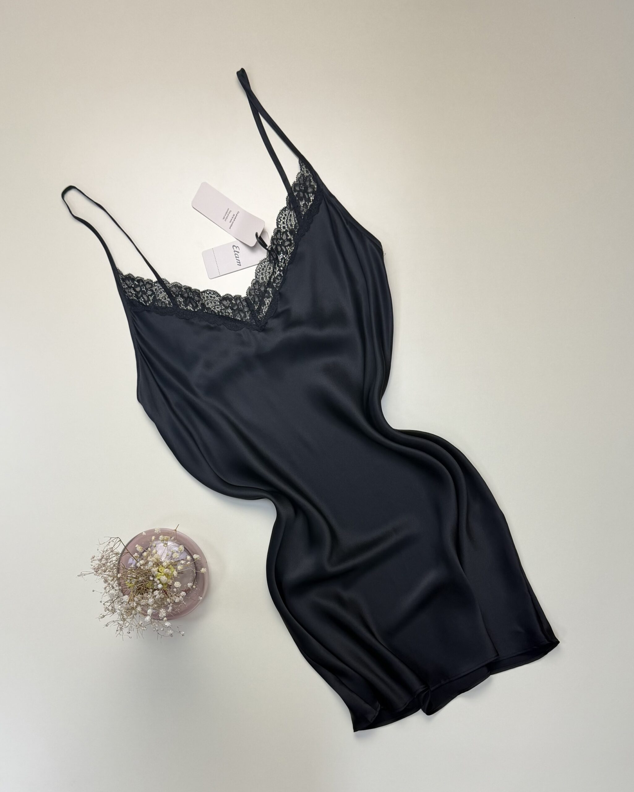 Nuisette ETAM Milky Noir en soie