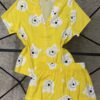 Pyjama short haut demi manche boutonnée " winnie jaune  "