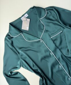 Alternative view of Chemise de nuit en satin " vert foncé "