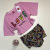 Pyjama short haut demi manche " keith hamiz love "