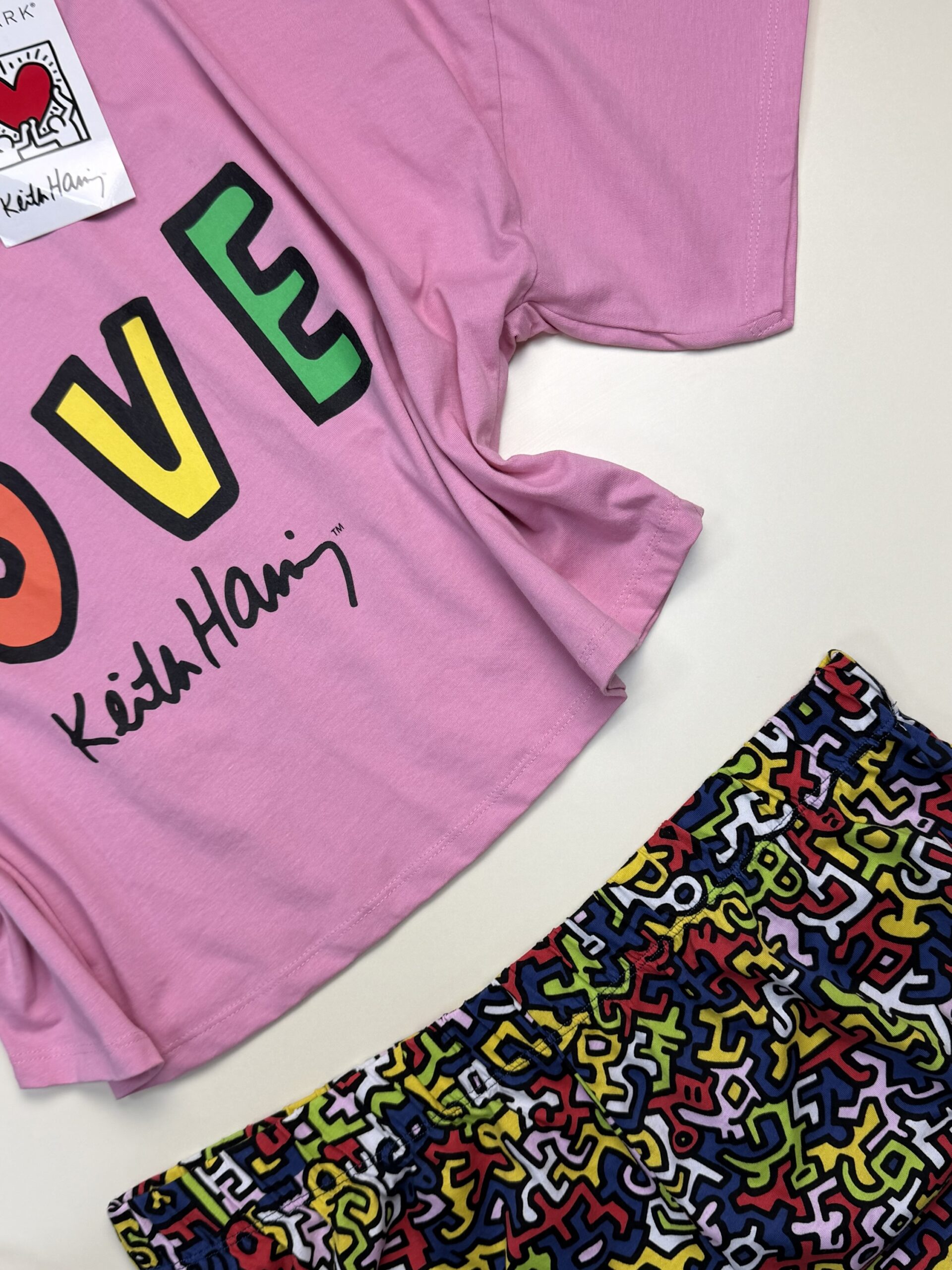 Pyjama short haut demi manche " keith hamiz love " – Image 4