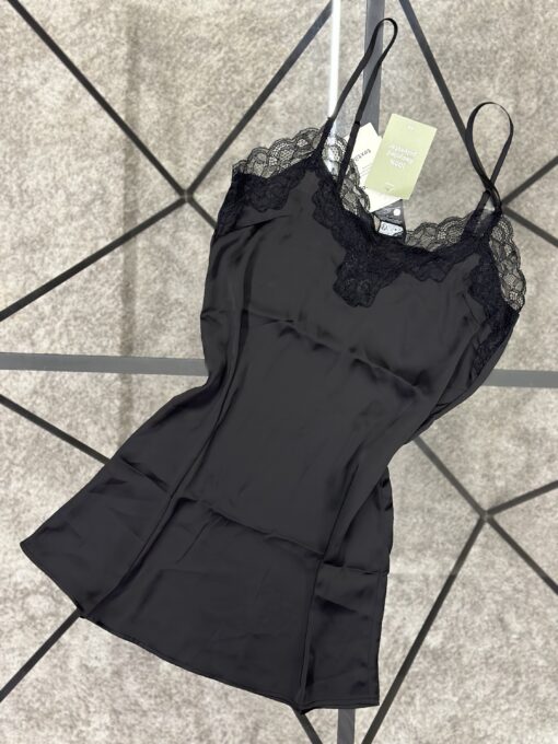 Nuisette en satin h&m - black -