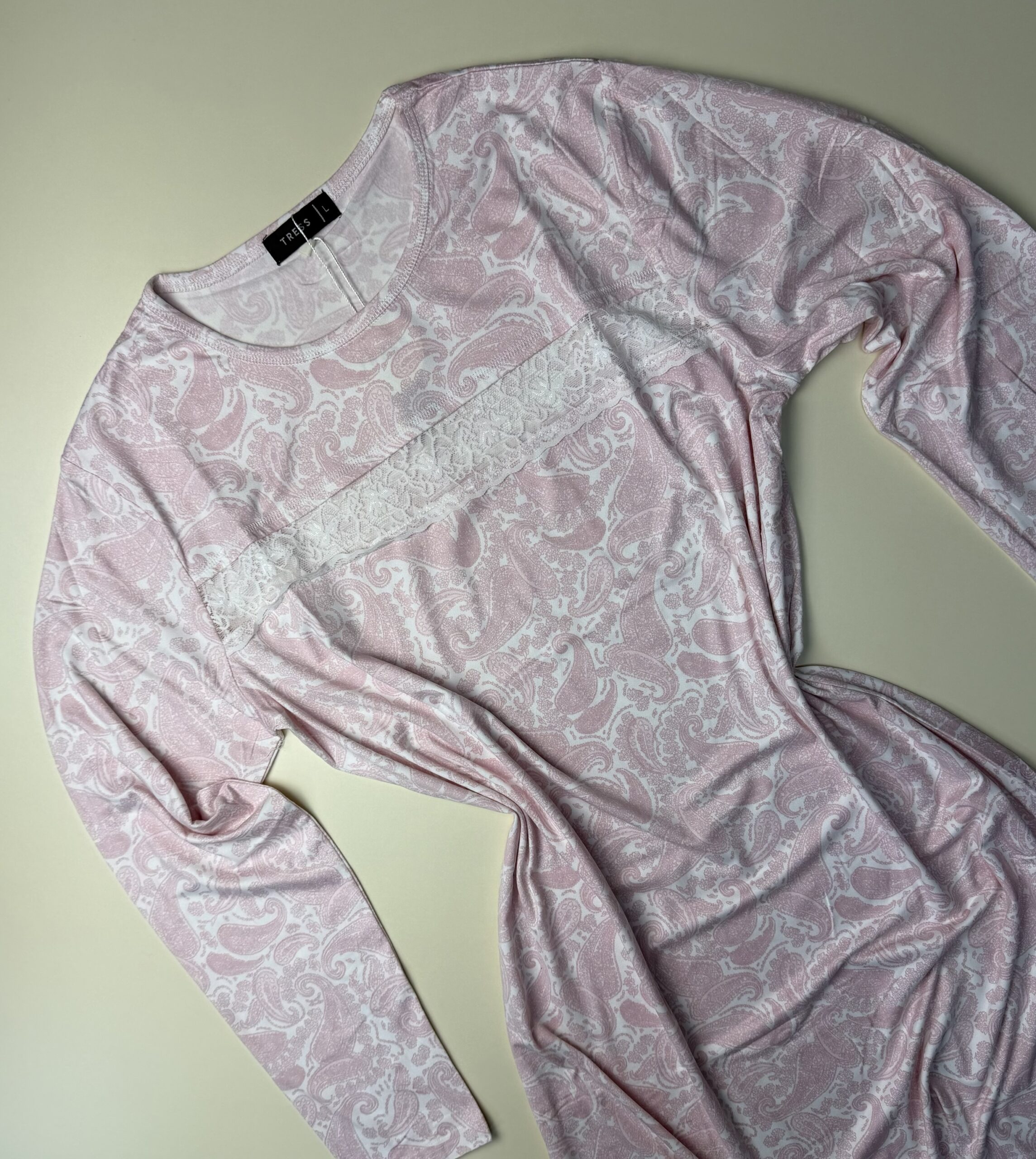 Chemise de nuit - rose à motif - – Image 2