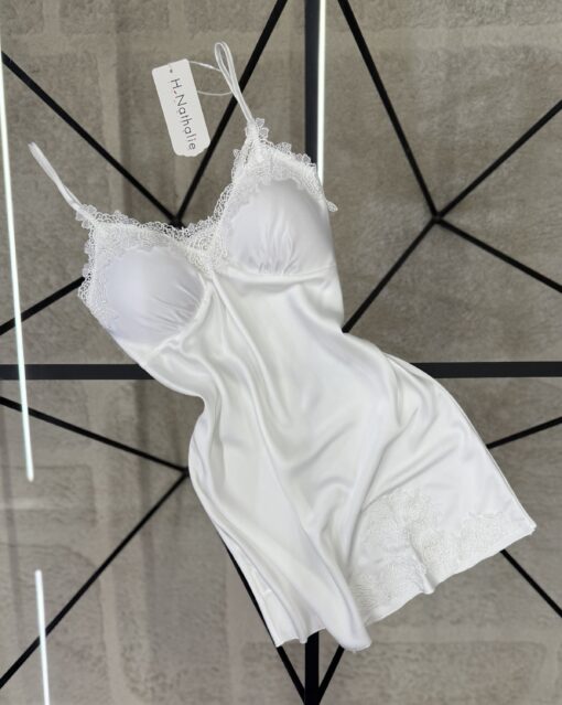 Nuisette en satin " blanc "