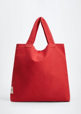 Tote bag MANGO " rose orangé "