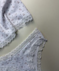 Alternative view of Tricot de peau + bas " Rose à fleur "