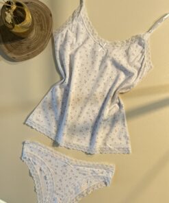 Tricot de peau + bas " Rose à fleur "