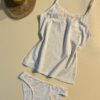 Tricot de peau + bas " gris clair "