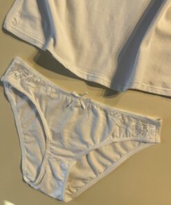 Alternative view of Tricot de peau + bas " Blanc  "