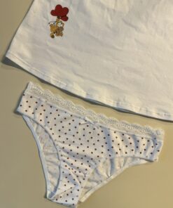 Alternative view of Tricot de peau + bas " Blanc "