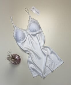 Nuisette en satin " blanc "