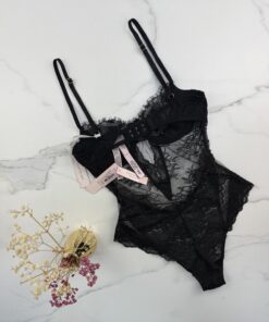 Alternative view of Body en dentelle victorias secret "NOIR  "