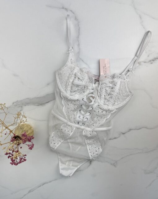Body en dentelle victorias secret "BLANC "