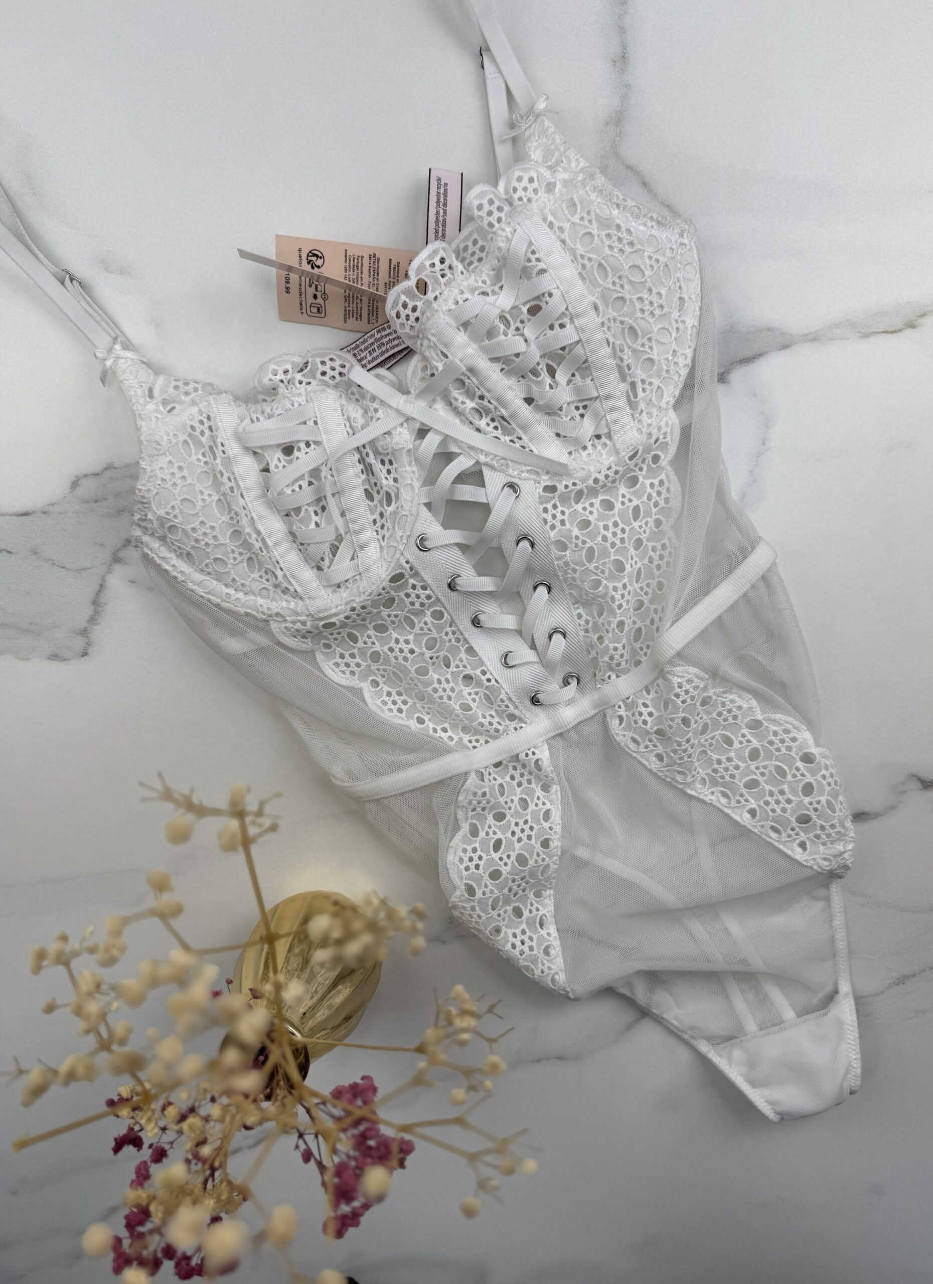 Body en dentelle victorias secret "BLANC " – Image 3