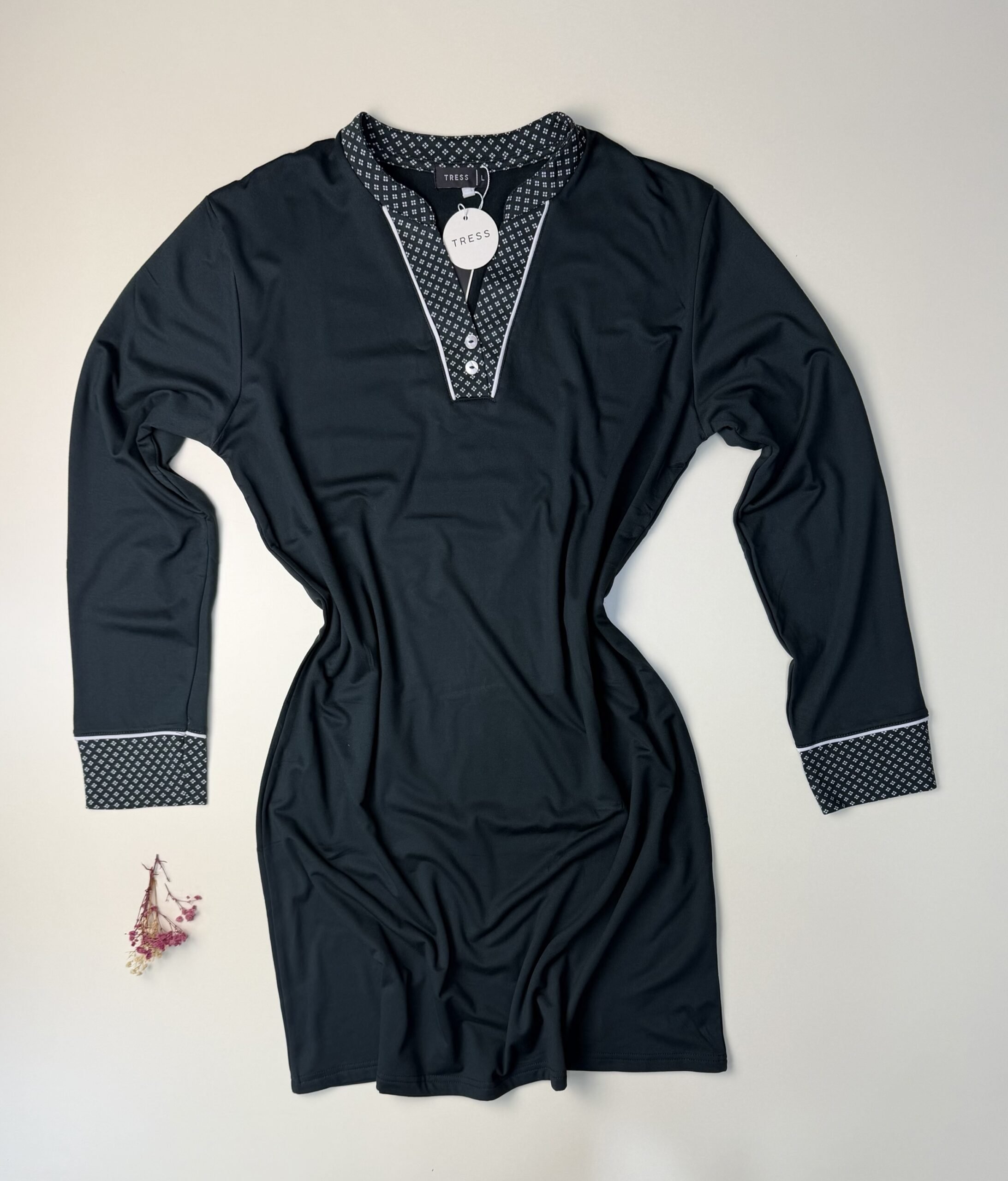 Chemise de nuit " gris foncé " – Image 2