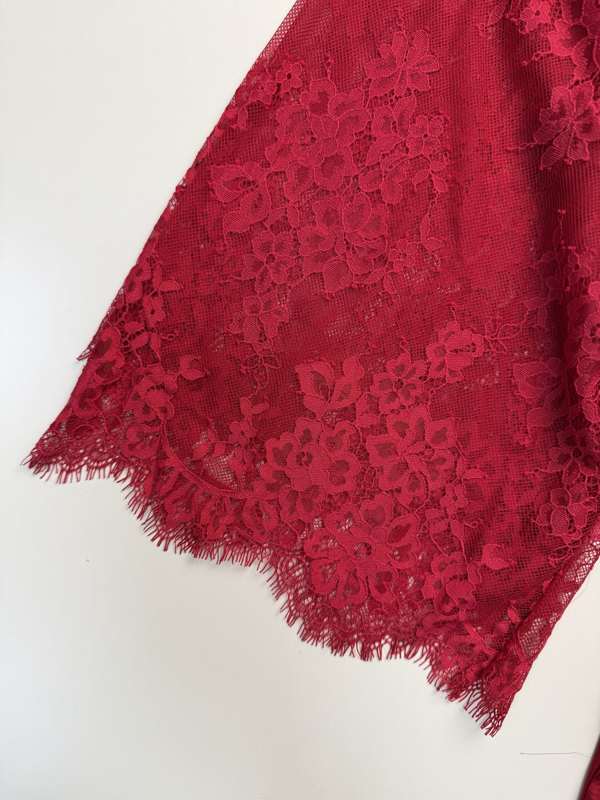 Ensemble nuisette peignoir en satin " rouge " – Image 3