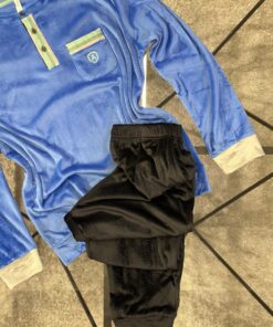 Alternative view of Pyjama en velours bleu - Homme