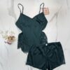 Short bustier en satin H  " vert  "