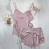 Short bustier en satin H  " rose  "