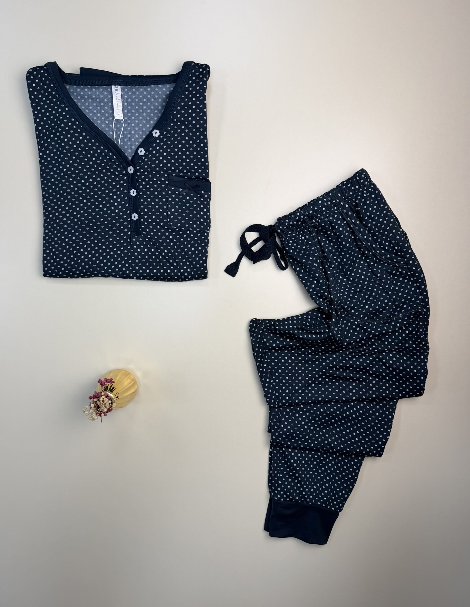 Pyjama haut manche longue " bleu marine " – Image 2