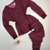 Pyjama haut manche longue  " bordeaux "