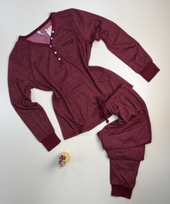 Pyjama haut manche longue " bordeaux "