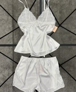 Alternative view of Short-bustier en satin " blanc "