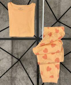 Alternative view of Pyjama haut demi manche " orange  "  coeur