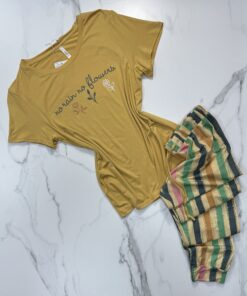 pyjamas demi manche " JAUNE  "