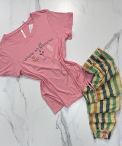 pyjamas demi manche " ROSE "