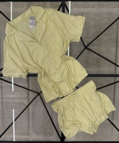 Alternative view of Pyjama boutonné demi manche – short Primark "Jaune citron  "