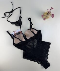 Alternative view of Body push up  en dentelle " Noir "