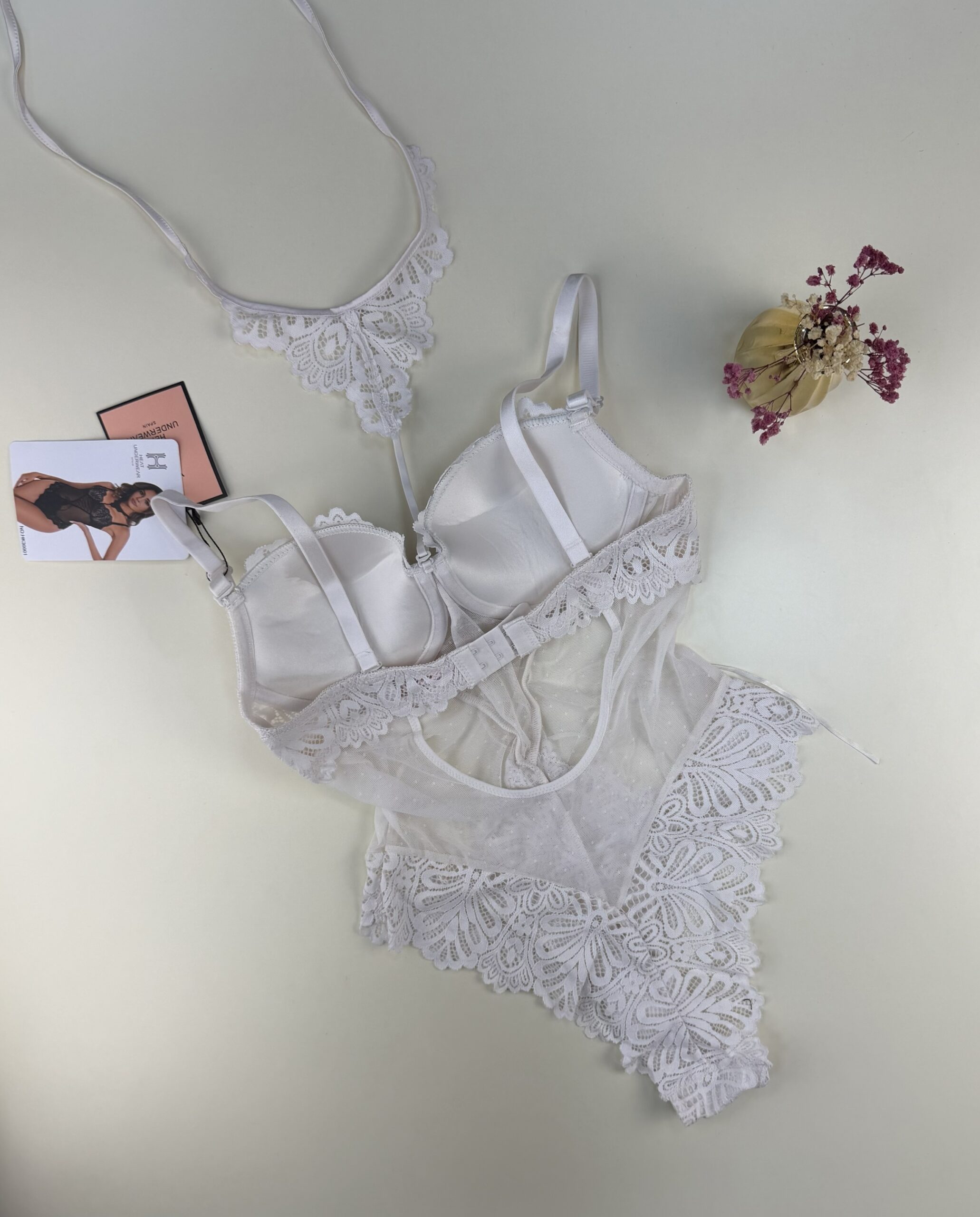 Body push up en dentelle " Blanc cassé " – Image 3