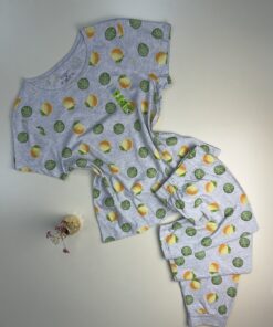 Pyjama Haut Demi Manche - Primark - '  Gris Au Fruits '