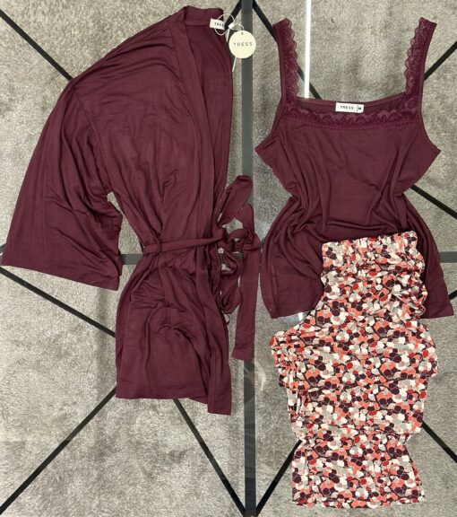 Ensemble 3 pcs " AUBERGINE "
