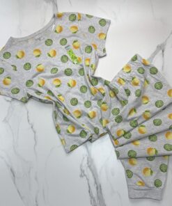 Pyjama Haut Demi Manche - Primark - '  Gris Au Fruits '