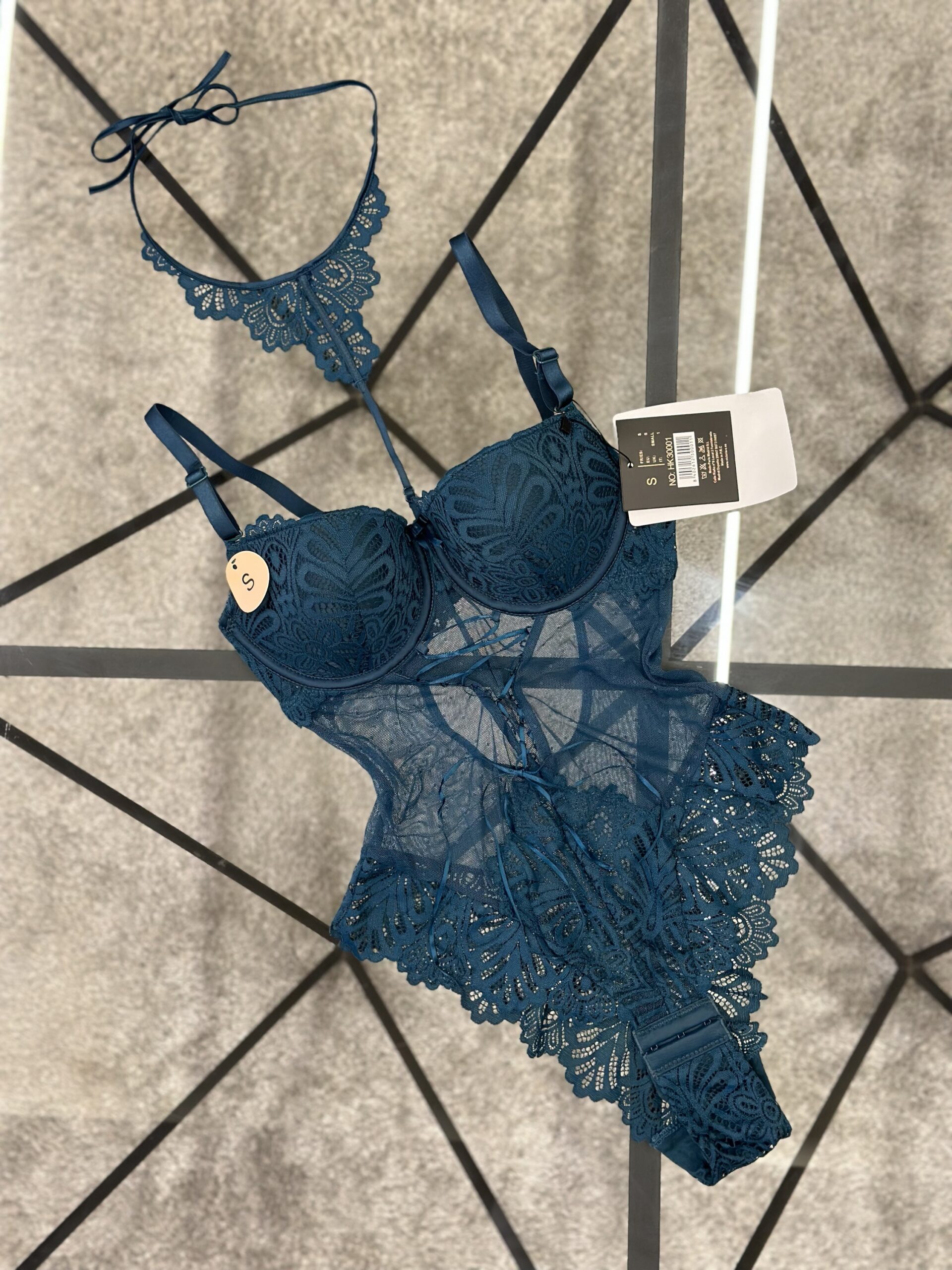 Body push up en dentelle " vert " – Image 4