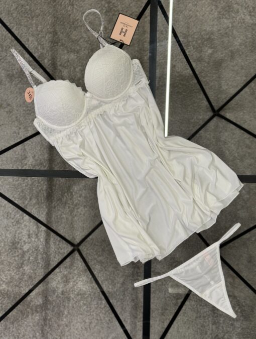 Nuisette - bas strass  - Blanc