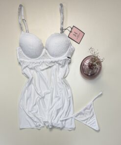 Nuisette - bas strass  - Blanc