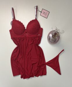 Nuisette - bas strass  - rouge