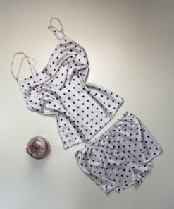 Alternative view of Short-bustier en satin petit pois " Blanc cassé"