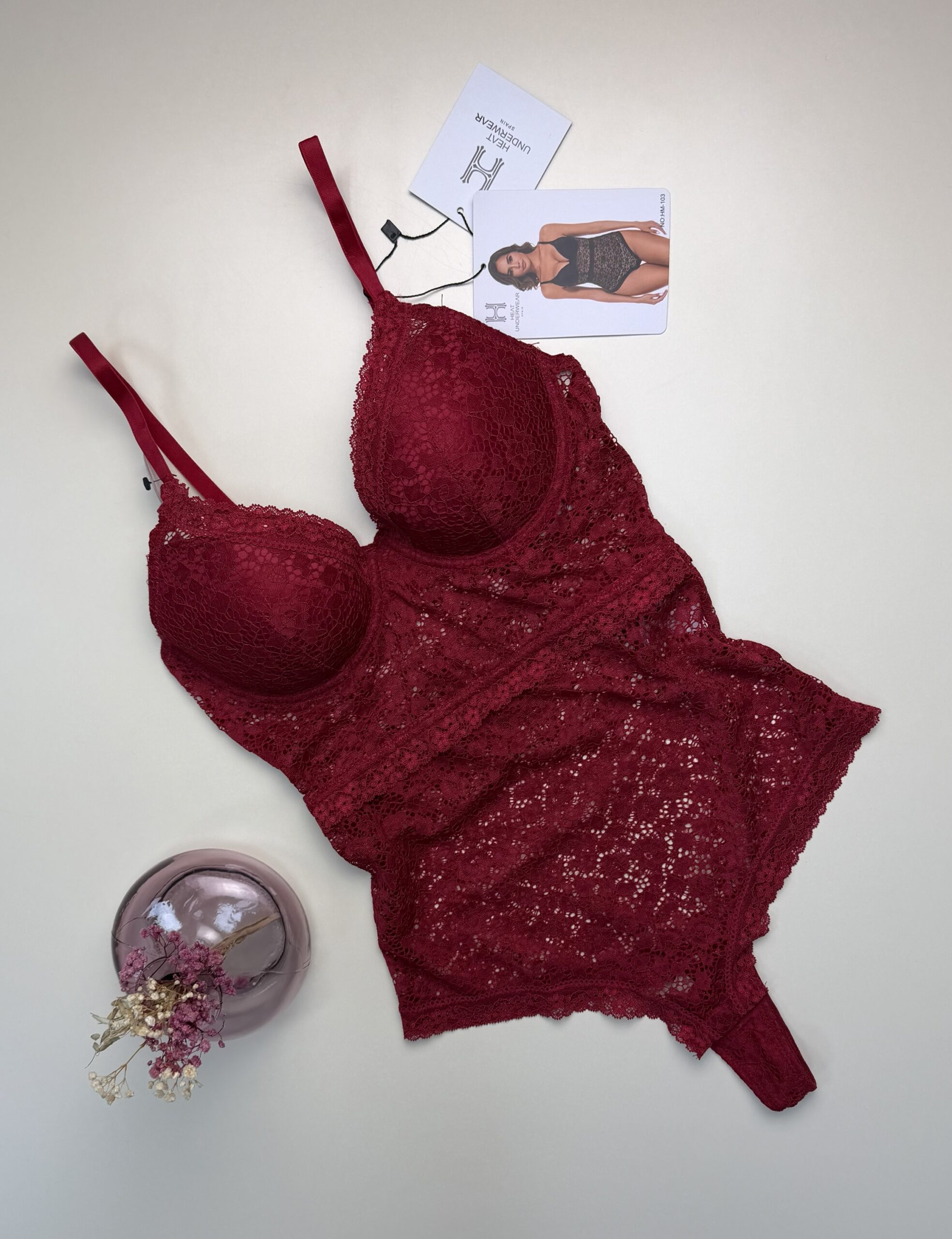 Body en dentelle " Rouge "