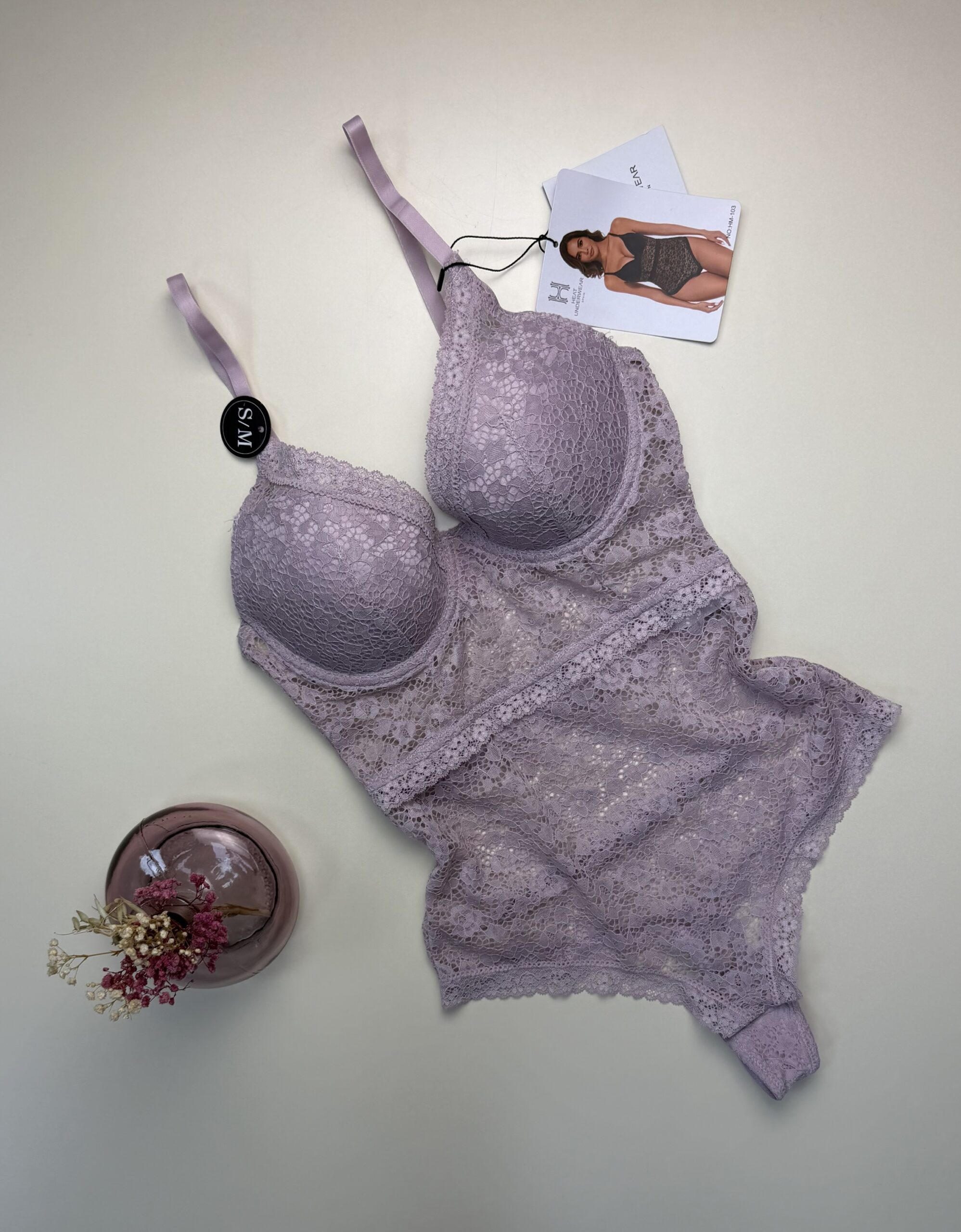 Body en dentelle " Rose"