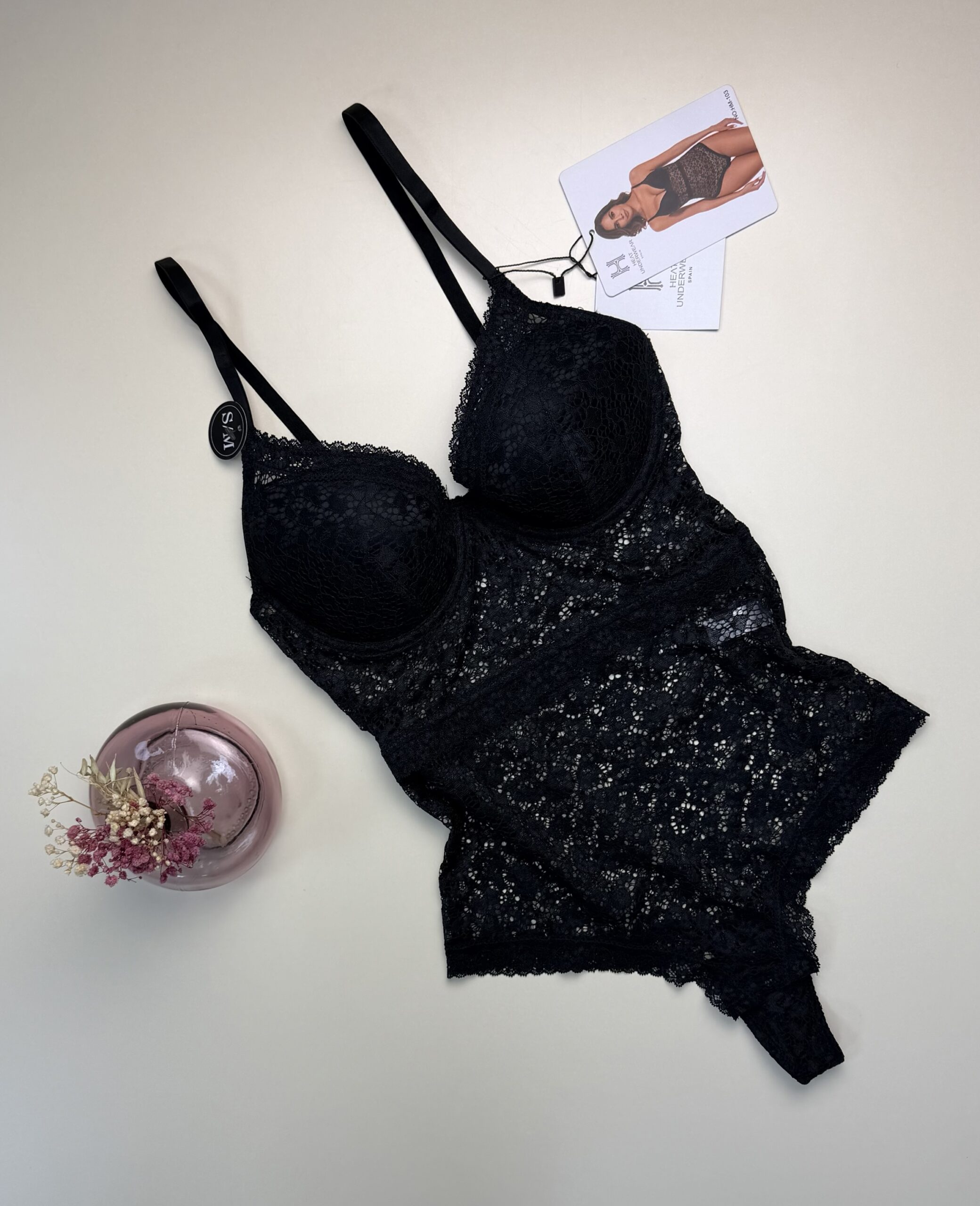 Body en dentelle " Noir "