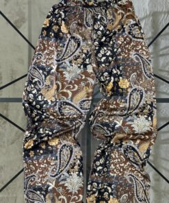 Alternative view of Pantalon fluide  en satin - marron   -