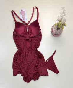 Alternative view of NUISETTE+ BAS - H - " Aubergine "