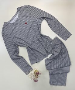 Pyjama haut manche longue à rayures bleu nuit  - Primark -